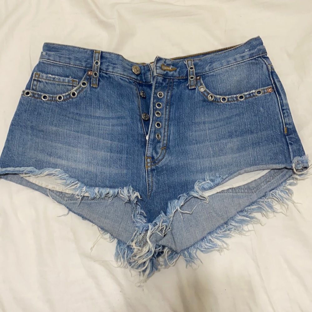 Free People High Waisted Denim Shorts